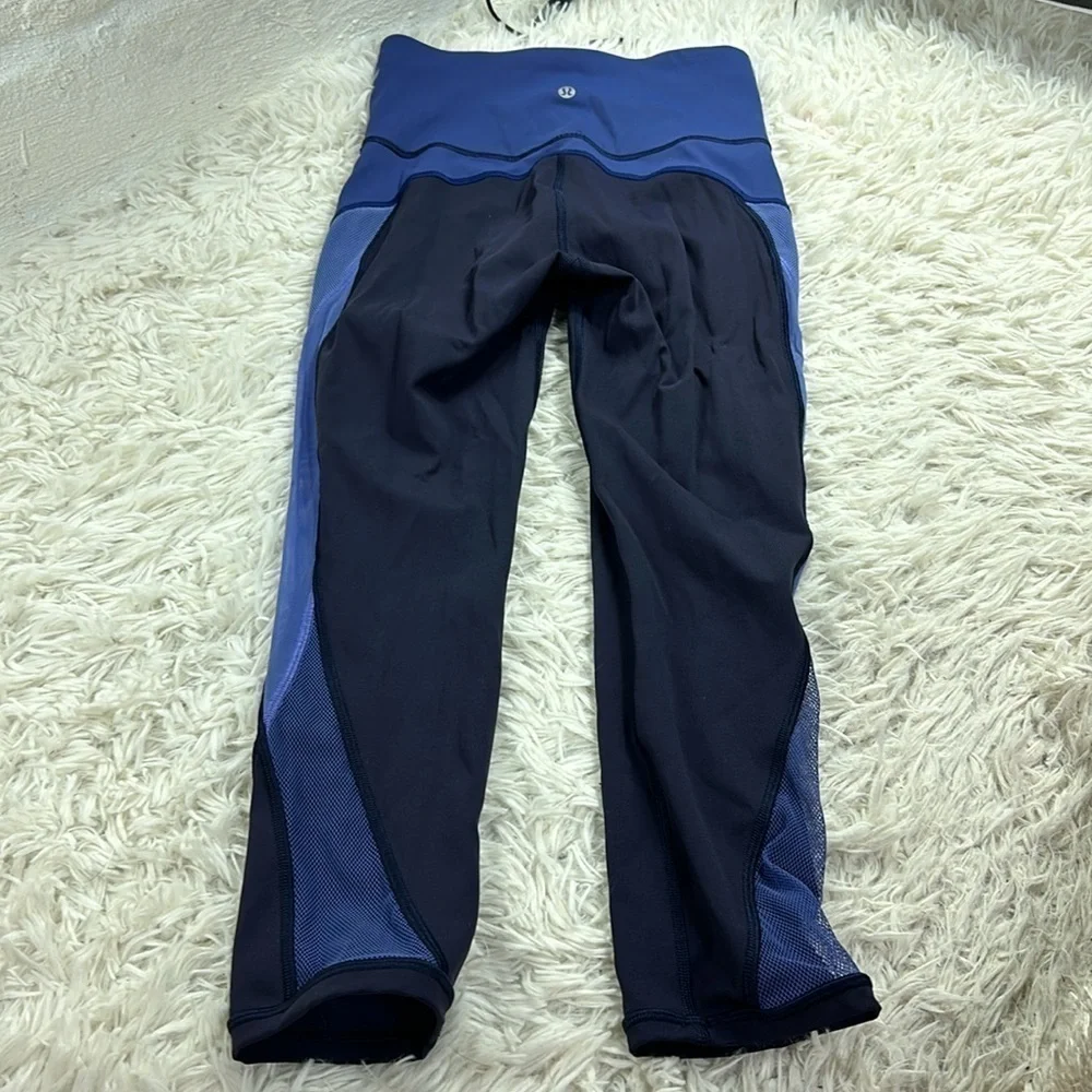 Lululemon Colour Me Ombre Crop *21" Midnight Navy / Gatsby Blue / Visto Blue - Picture 6 of 7